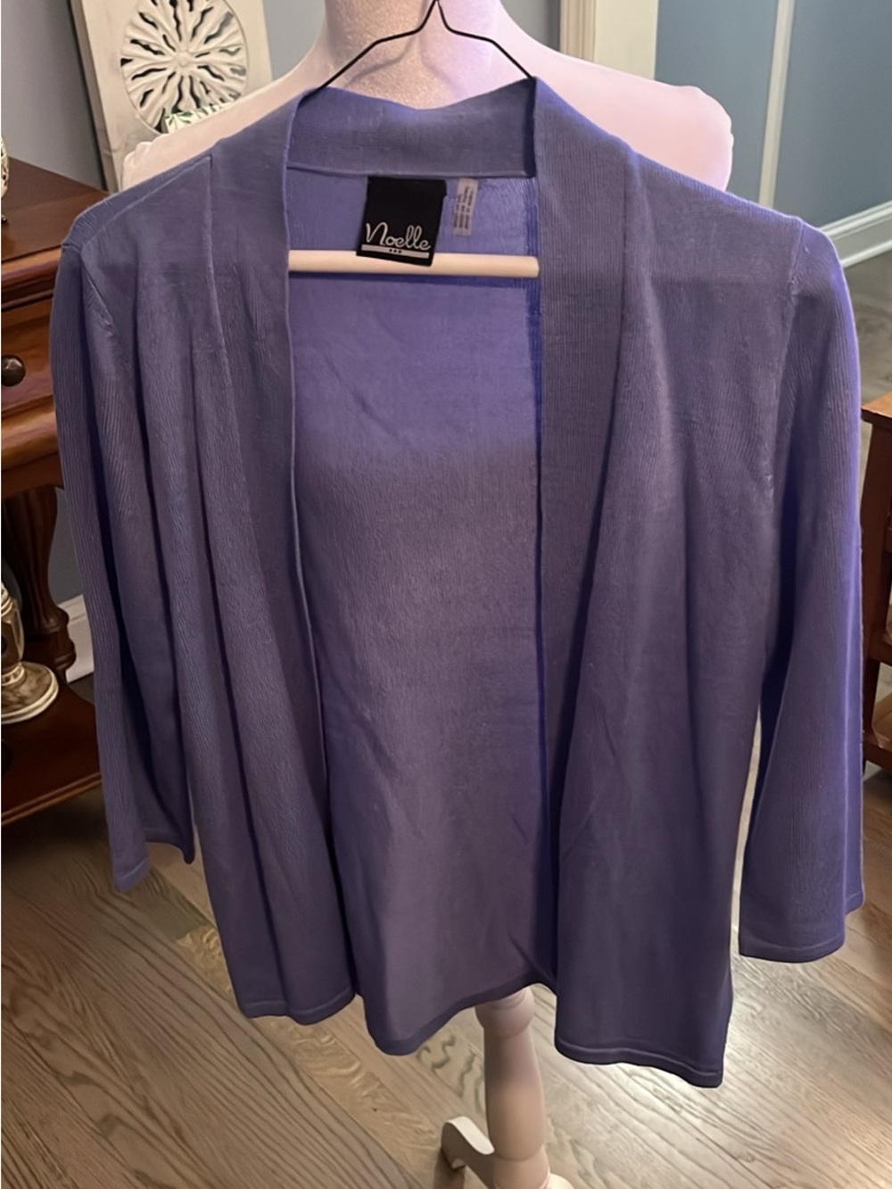 Noelle Lavender Open-Front Cardigan
